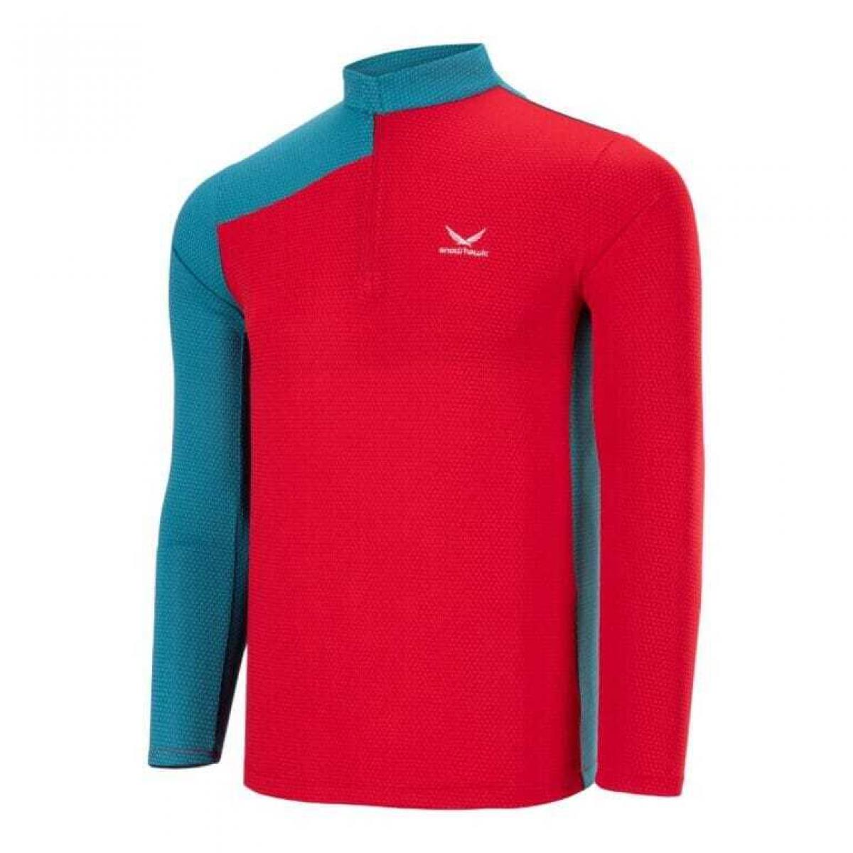 بلوز نیم زیپ sn-C2120‏ قرمز - men’s half-zip long-sleeve t-shirt code SN-C2120
